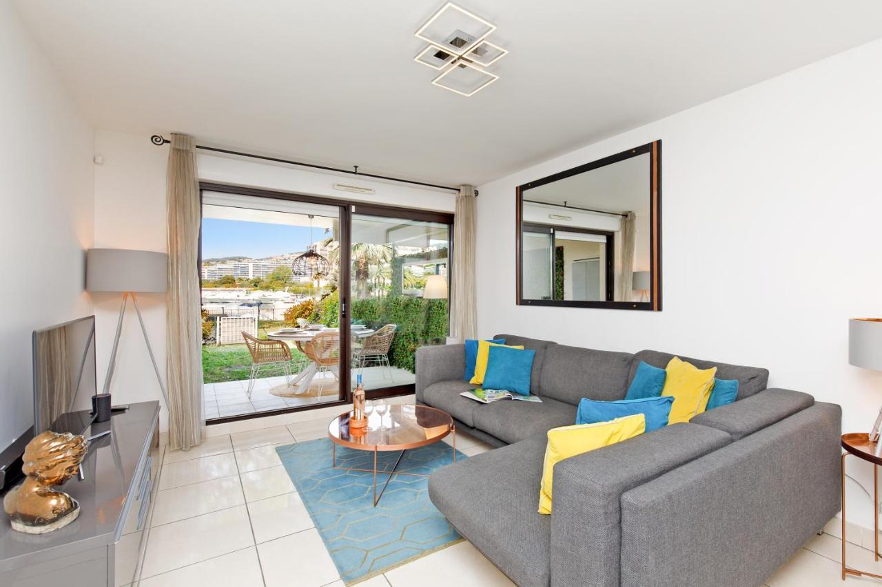 Luxury 3 Piece Garden Apartment In Cannes Marina Mandelieu La Napoule Bagian luar foto